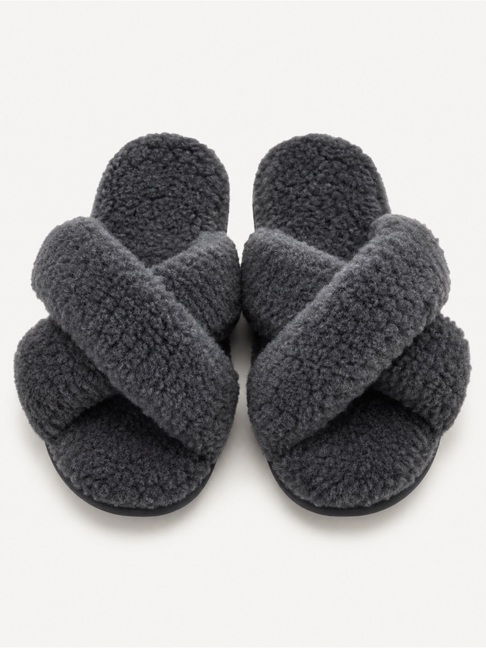 Emu Australia Women's Crossband Shearling Slippers - Charcoal Gray